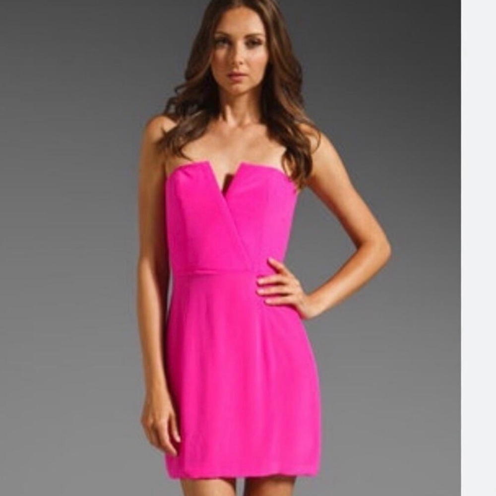 Naven Pink Strapless Dress